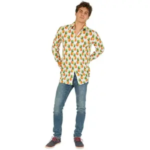 Foute Hawaii blouse ananas - verkleed overhemd - heren - Carnavalskleding verkleedoutfit - tropisch thema XL