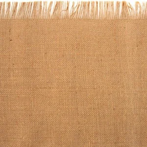 Chaks Jute tafelloper - 29 x 500 cm - beige - met franjes - Thema antiek/romantisch - Tafeldecoratie versieringen pas cher