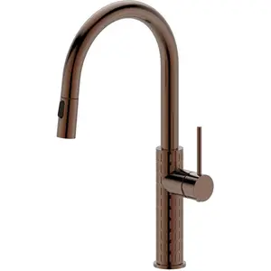 ESSEBAGNO Architek mitigeur évier douchette extractible cuivre brossé pas cher