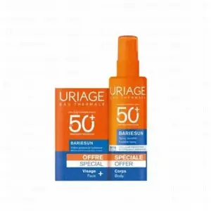 Uriage Bariesun Spray SPF50+ 200ml + Crème SPF0+ 50ml pas cher