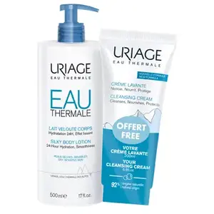 Uriage Fluweelzachte Bodymilk 500 ml + Gratis Reinigingscrème 200 ml pas cher