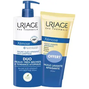 Uriage xémose balsem 500ml + xémose wasolie 200ml pas cher