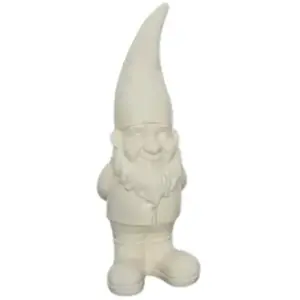 Nain de jardin décoratif - Orium - Résine - 40 cm - Écru pas cher