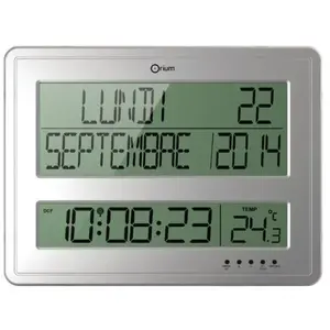 ORIUM Horloge calendrier Grands Caractères 43x32,5 cm blanche pas cher