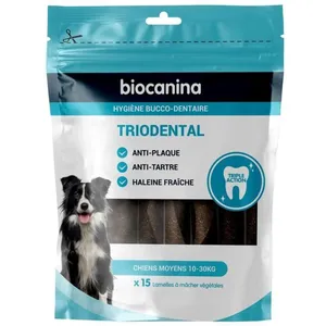 Biocanina Triodental Chiens Moyens 15 Lamelles Végétales pas cher