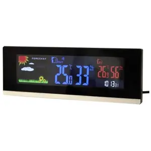 FISHTEC Station Météo Panoramique - Ecran LCD Couleurs animées - Radiopilotée - Capteur Extérieur pas cher