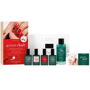manucurist Green Flash Retail Kit 36W - Poppy Red + Hortencia Manicureset pas cher