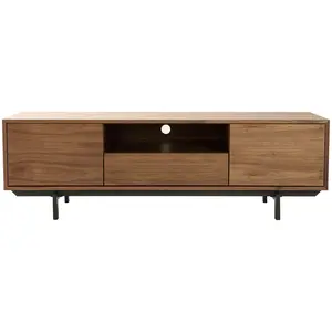 Meuble TV design vintage 160cm noyer MANNY - MILIBOO - Aspect bois - B... pas cher