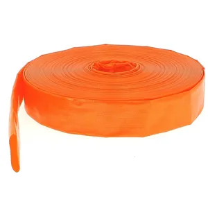 HUGGY TUYAUX Tuyau de refoulement plat Ø 32 mm (1 1/4'') orange - Longueur 50 mètres pas cher