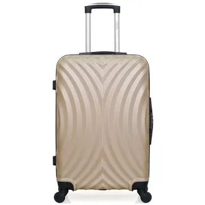 Valise Weekend LAGOS 4 Roues - beige - HERO 65x41x26cm pas cher