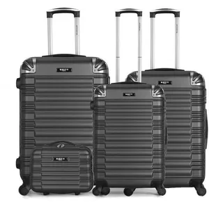 Set de 4 valises - BLUESTAR - LIMA-C - 4 roues - Gris foncéVendu parcdiscount