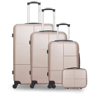 Comparateur de prix : Set de 4 valises - HERO - CORONADO-C - 4 roues - Rose doré