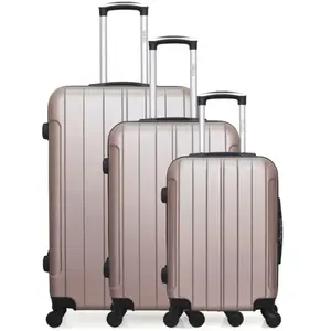Comparateur de prix : SWISS KOPPER Set de 3 valises - HERO - FOGO - 4 roues - Rose doré