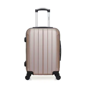 Valise cabine HERO FOGO 55 cm - Coque rigide ABS - 4 roues multidirectionnelles - Rose doré pas cher