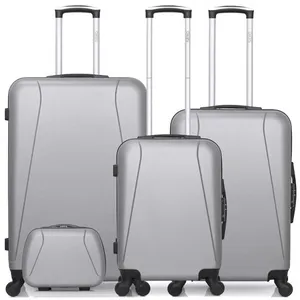 Set de 4 valises - HERO - LANZAROTE-C - 4 roues - Gris pas cher