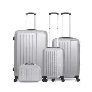 SWISS KOPPER Set de 4 valises - HERO - VESUVIO-C - 4 roues - Gris pas cher