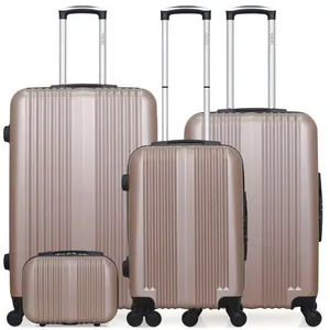 Comparateur de prix : Set de 4 valises - HERO - LIPARI-C - 4 roues - Rose doré