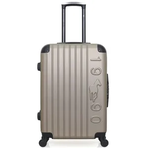 Valise - GENTLEMAN FARMER - PORTER - Weekend - 4 roues - 65 cm - Beige pas cher