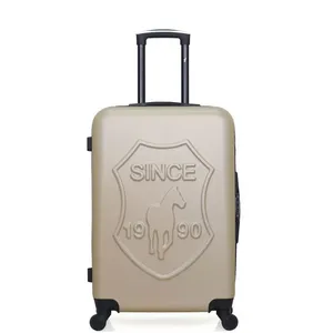 Valise - GENTLEMAN FARMER - DAMON - Weekend - 4 roues - 65 cm - Beige pas cher