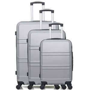 Set de 3 valises - HERO - UTAH - 4 roues - Gris pas cher