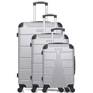 BLUESTAR - Set de 3 Valises OTTAWA 75 cm 4 Roues - gris pas cher