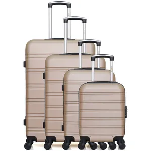 Set de 4 valises - HERO - RENOSO-M - 4 roues - BeigeVendu parrakuten