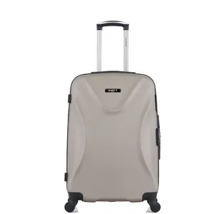 BLUESTAR - Valise Weekend GARIBALDI 65 cm 4 Roues - beige pas cher