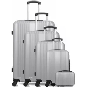 Set de 5 valises - HERO - LIPARI-U - 4 roues - Gris pas cher