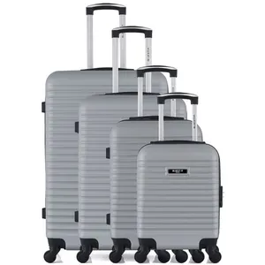 Set de 4 valises - BLUESTAR - BRAZILIA-M - 4 roues - Gris pas cher