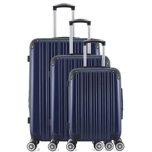 Set de 3 valises - WAVE PARIS - DENALI-B - 4 roues - Marine pas cher