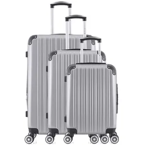 Set de 3 valises - WAVE PARIS - DENALI-B - 4 roues - Gris pas cher