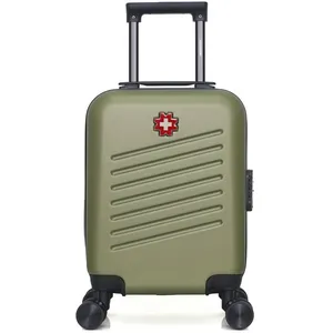 Valise - SWISS KOPPER - ZURICH - 46 cm - Cabine - 4 roues - Taille XXS - Kaki pas cher