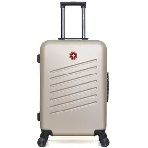 Valise - SWISS KOPPER - ZURICH - Weekend - 4 roues - 65 cm - Beige pas cher