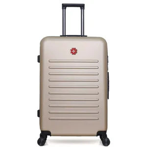 Valise - SWISS KOPPER - WIL - Grand format - 4 roues - 75 cm - Beige pas cher