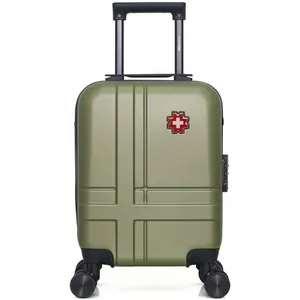 Valise - SWISS KOPPER - USTER - 46 cm - Cabine - 4 roues - Taille XXS - Kaki pas cher