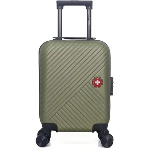 Valise - SWISS KOPPER - SPIEZ - 46 cm - Cabine - 4 roues - Taille XXS - Kaki pas cher