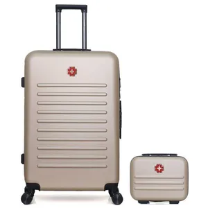 Lot de 2 - Valise grand format et vanity WIL - BEIGE - SWISS KOPPER pas cher