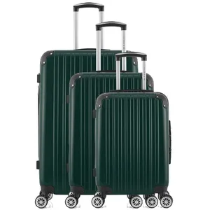 Set de 3 valises - WAVE PARIS - DENALI-B - 4 roues - Vert foncé