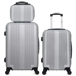 Lot de 3 - Valise weekend valise cabine et vanity LIPARI - gris - HERO pas cher