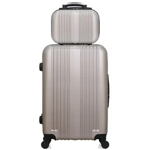 Valise weekend et vanity - HERO - LIPARI - Beige - Rigide - Lot de 2 pas cher