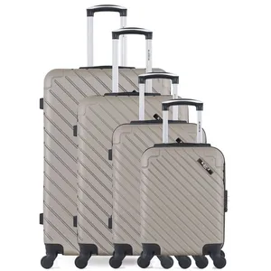 Set de 4 valises - BLUESTAR - CITE-M - 4 roues - BeigeVendu parcdiscount