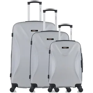 Set de 3 valises - BLUESTAR - GARIBALDI - 4 roues - Gris pas cher