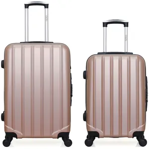 Lot de 2 valises weekend et cabine ABS HIMALAYA - rose - HERO pas cher