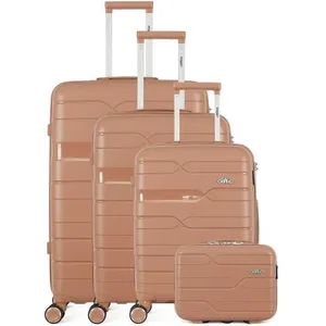 Set de 4 valises - OBAGO - PEGASE-C - 4 roues - Vieux Rose pas cher