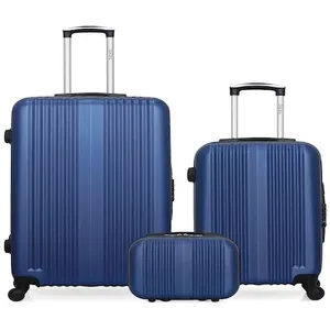 LOT DE 3 - Valises grand format cabine et vanity LIPARI - bleu - HERO