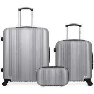 LOT DE 3 - Valises grand format cabine et vanity LIPARI - gris - HERO pas cher