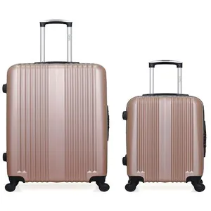 LOT DE 2 - Valises grand format et cabine LIPARI - rose - HERO pas cher