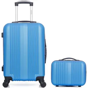 LOT DE 2 - Valises cabine et vanity LIPARI - bleu - HERO pas cher
