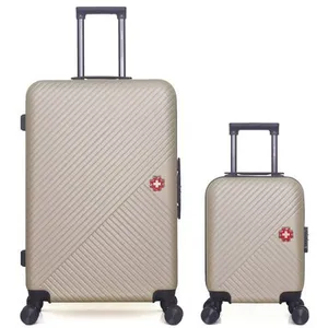 LOT DE 2 - Valises grand format et cabine XXS SPIEZ - beige - SWISS KO... pas cher