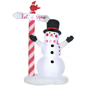Outsunny Bonhomme de neige gonflable 3 pas cher